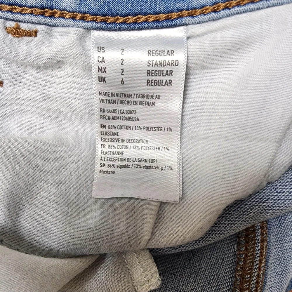AMERICAN EAGLE OUTFITTERS Super Stretch Jeggings Skinny Jeans Light Wash Size 2